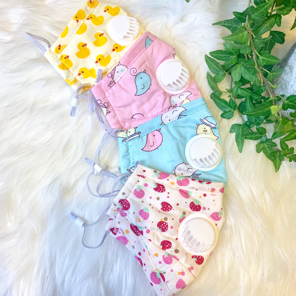 KIDS Face Mask washable with (1) FREE pm 2.5 filters Insert | Ships Next Day USA